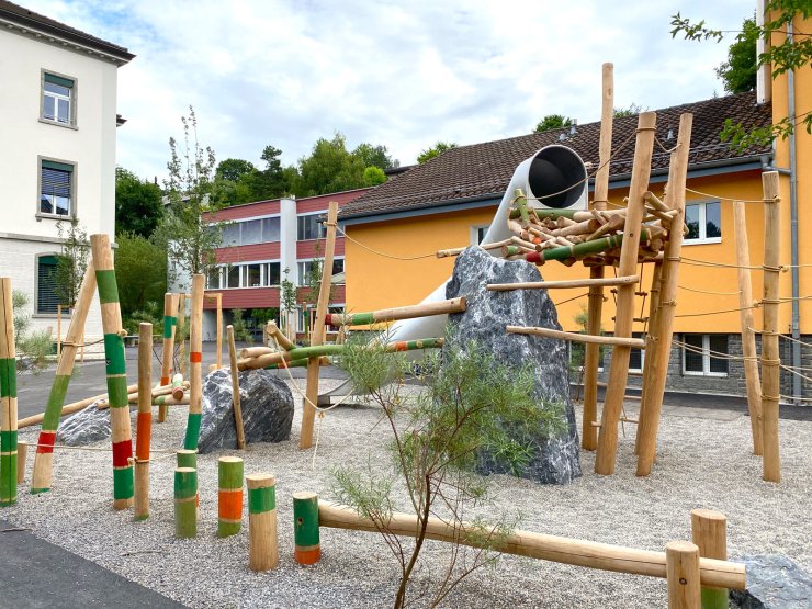 trockenfluss mit schwemmholz